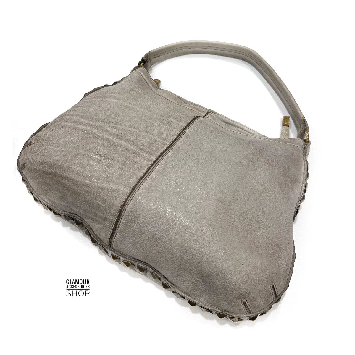 BORSA donna sacca  borchiata vera pelle lavata vintage  MADE IN ITALY artigianale italiana Zuma - immagine 5